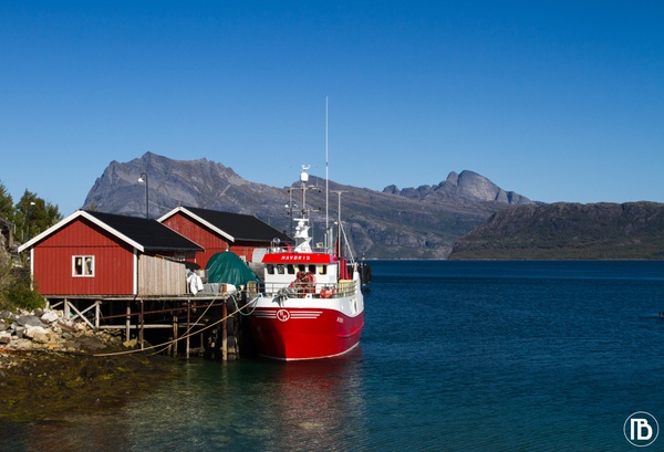Fischerboot-Idylle in Norwegen
