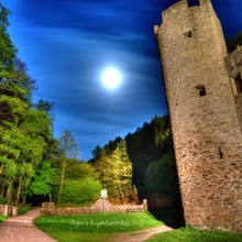 Burg Hardenstein im Mondlicht