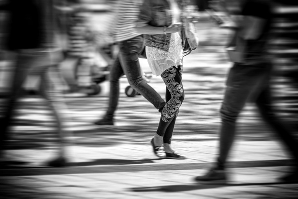 walking on the street