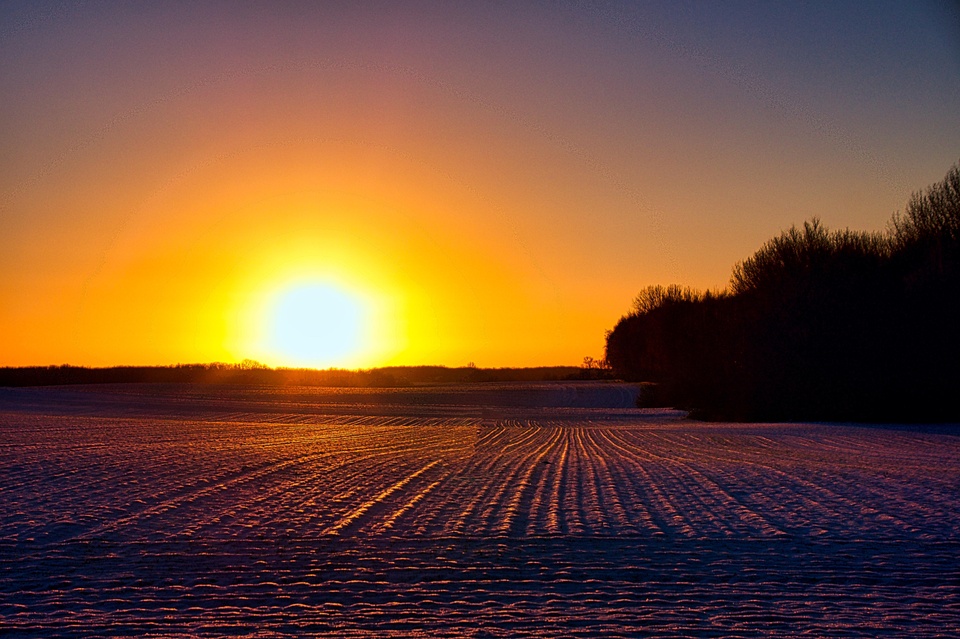 Sonnenuntergang im Winter