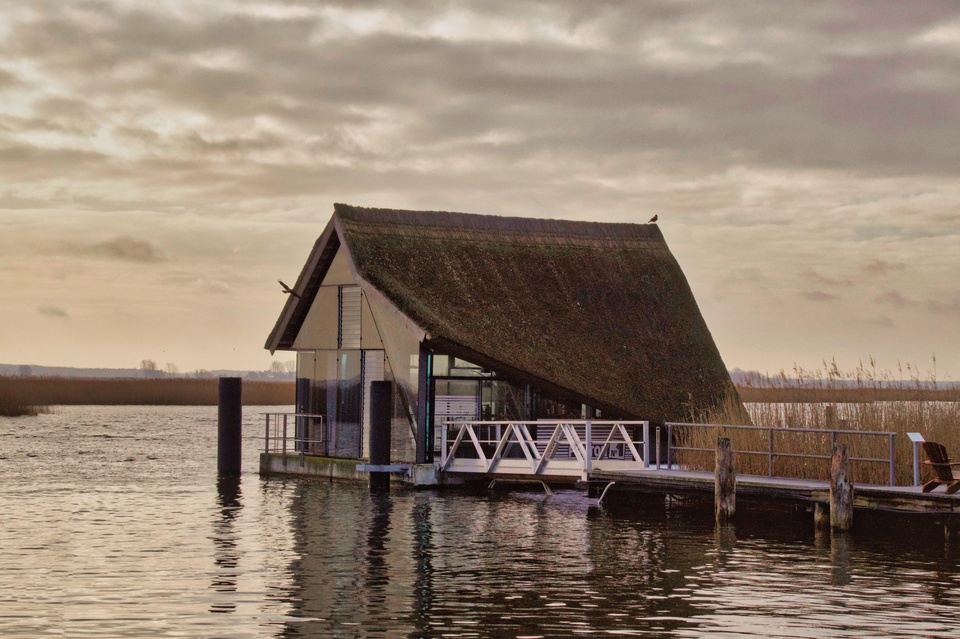 Bootshaus auf dem Bodden