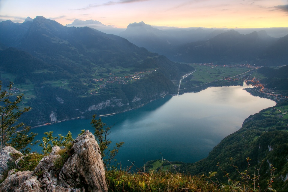 Sonnenuntergang am Walensee